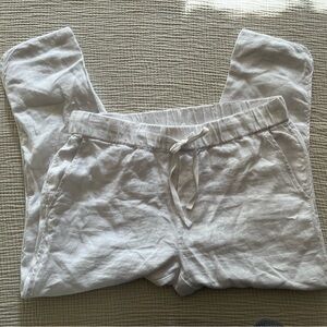 Caslon White 100% Linen Pants